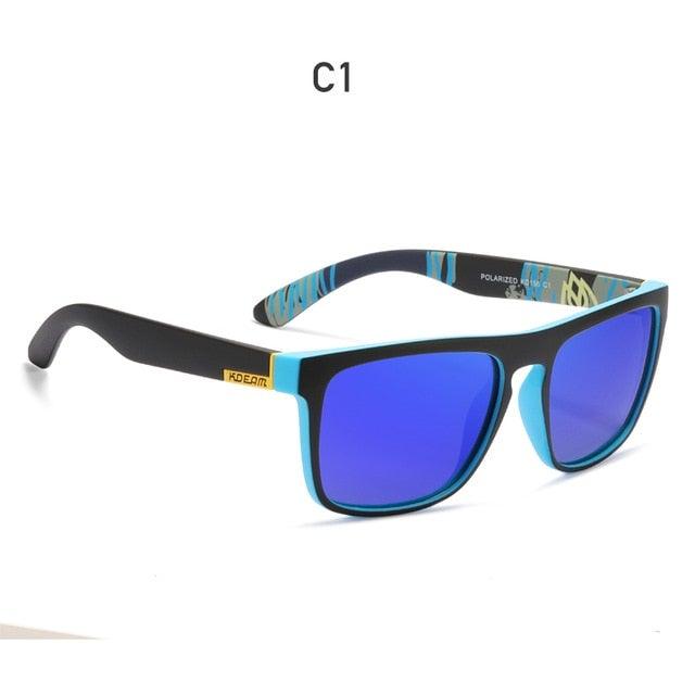 KDEAM Polarized Sunglasses All-Fit Mirror Blue Lens - JSK.