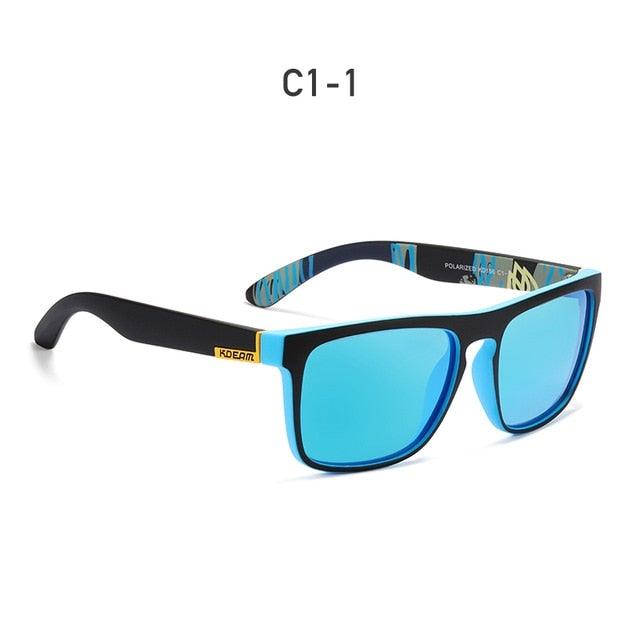KDEAM Polarized Sunglasses All-Fit Mirror Blue Lens - JSK.