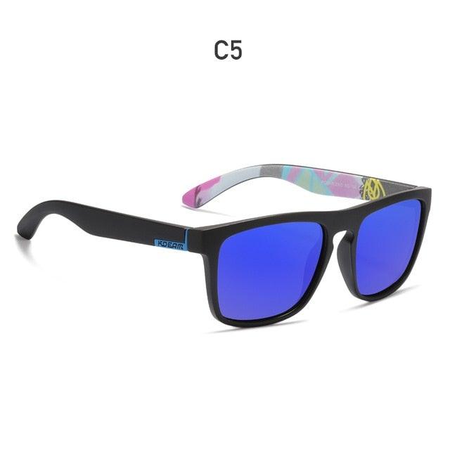 KDEAM Polarized Sunglasses All-Fit Mirror Blue Lens - JSK.